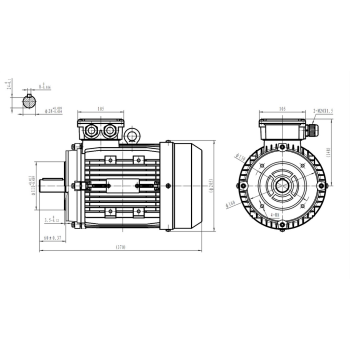 Silnik elektryczny 1,5kW 900 obr/min. 100B14
